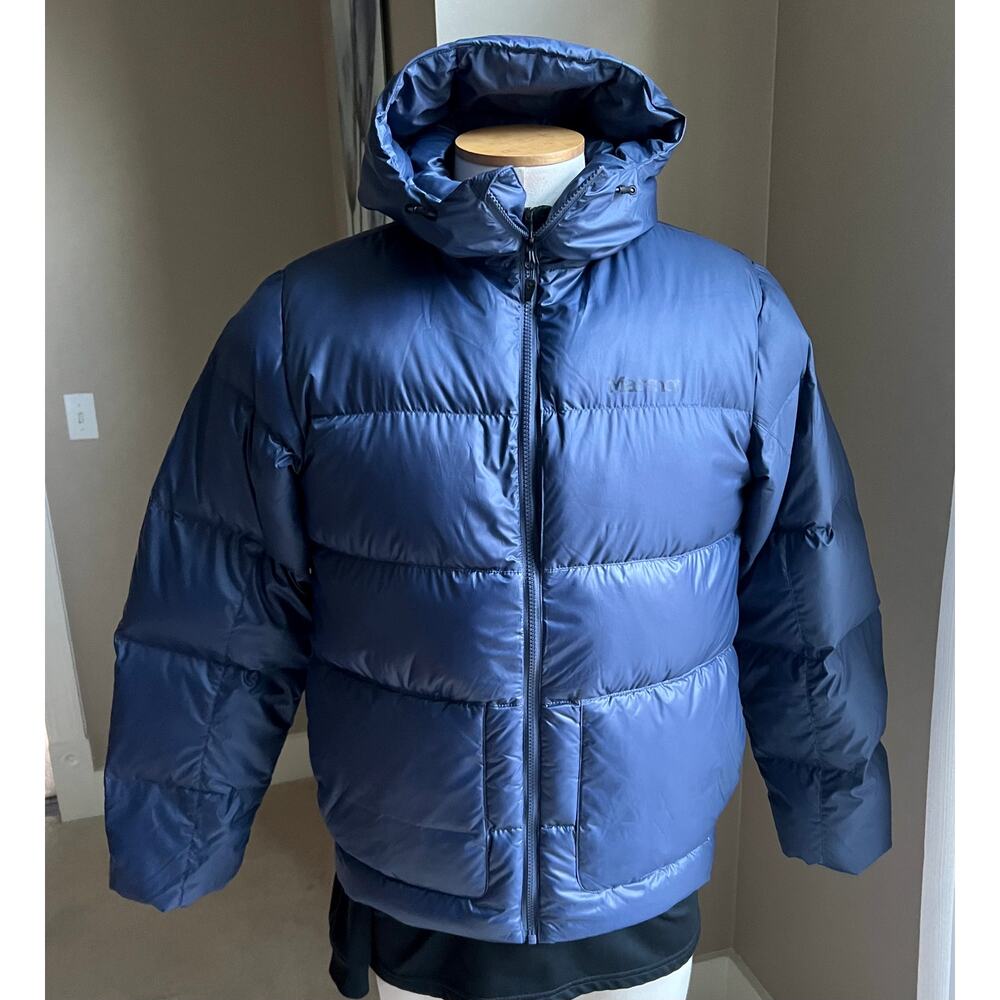 New! Marmot Guides Down Hoody blue puffer jacket size M